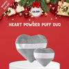 Heart Powder Puff Duo Set