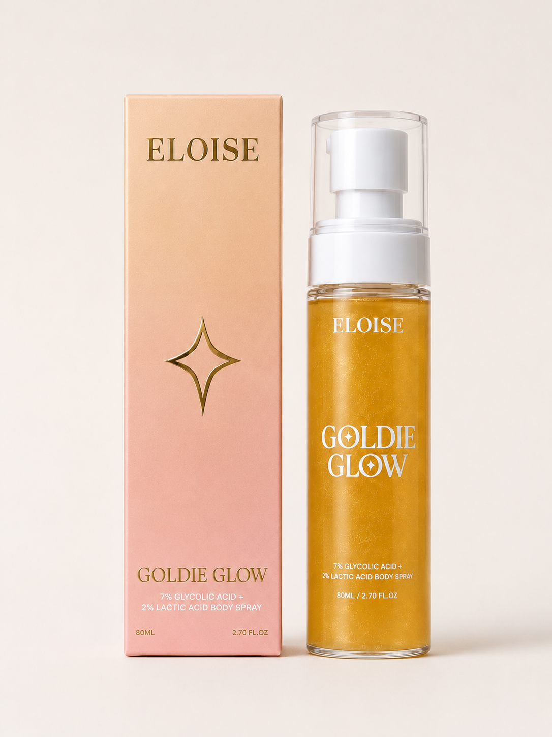 Goldie Glow - Gycolic and Lactic Acid Exfoliating GLOW Body Spray